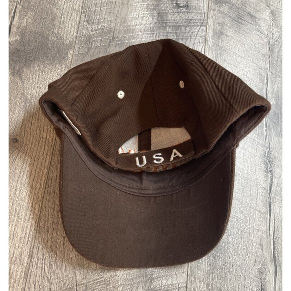 Chicago Hat Brown Baseball Cap Mens Logo Embroidered Adjustable Acrylic Vintage - Picture 7 of 8
